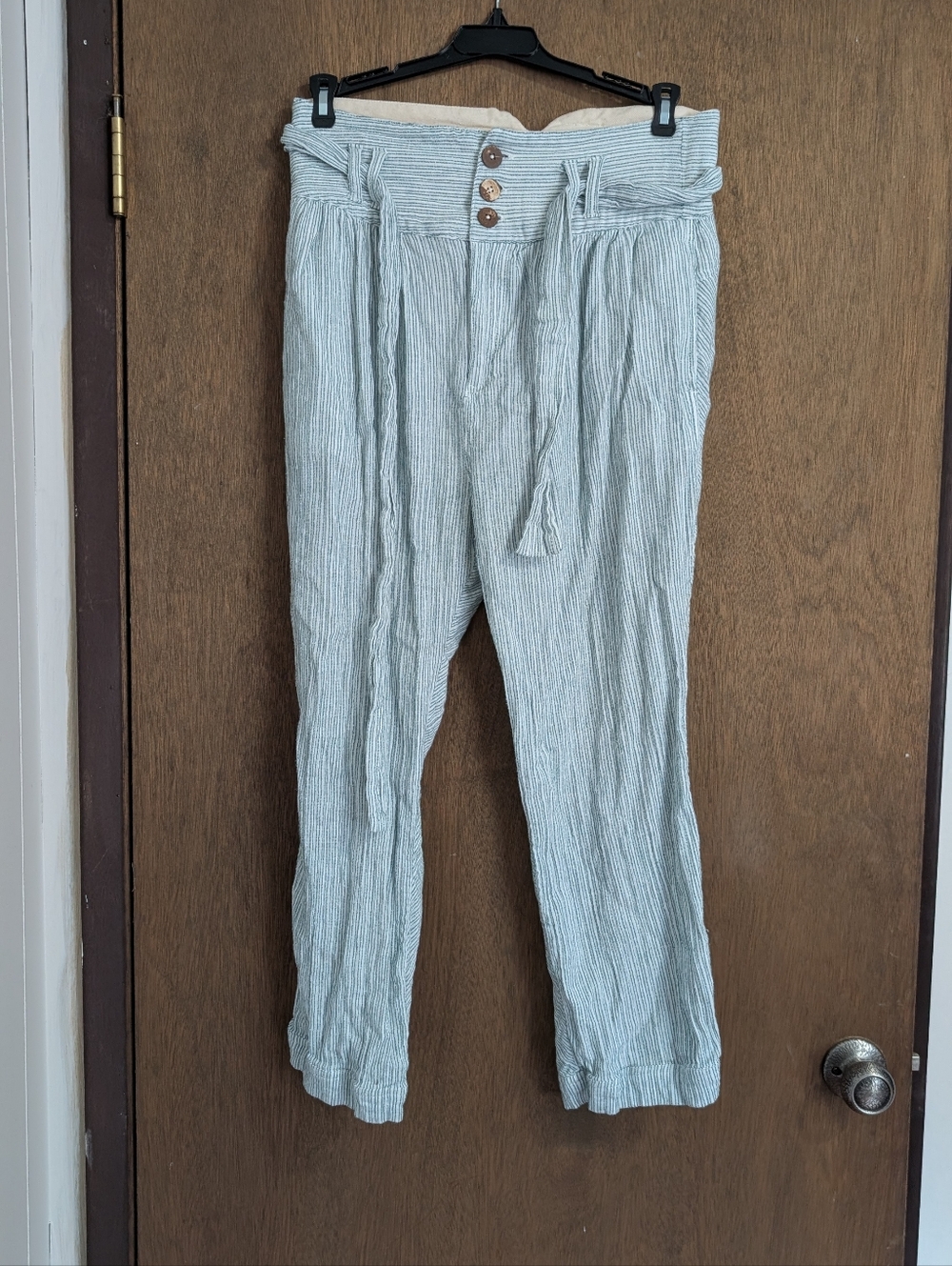 Free people Light Blue Striped Waist Pants